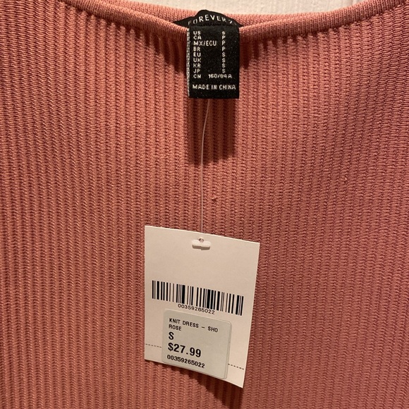 NWT Forever 21 Rose Ribbed Bodycon Thick Knit Dress - Picture 7 of 9